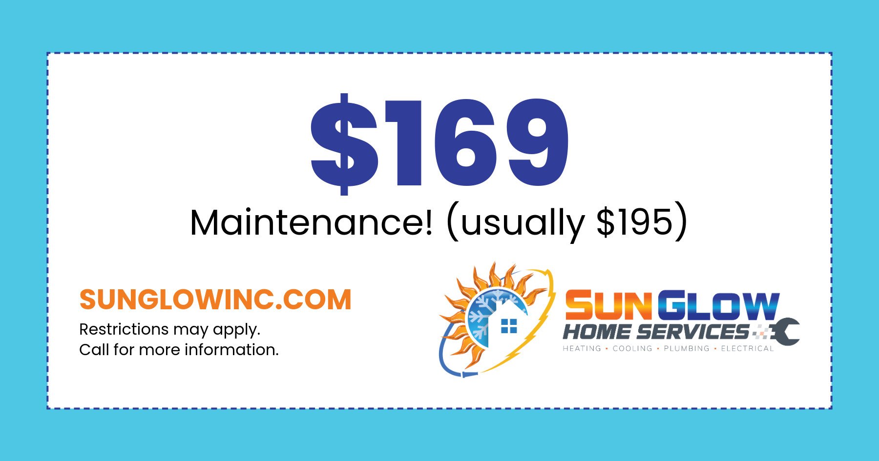 SGL 169maintnence-CO $169 Maintenance (usually $195).